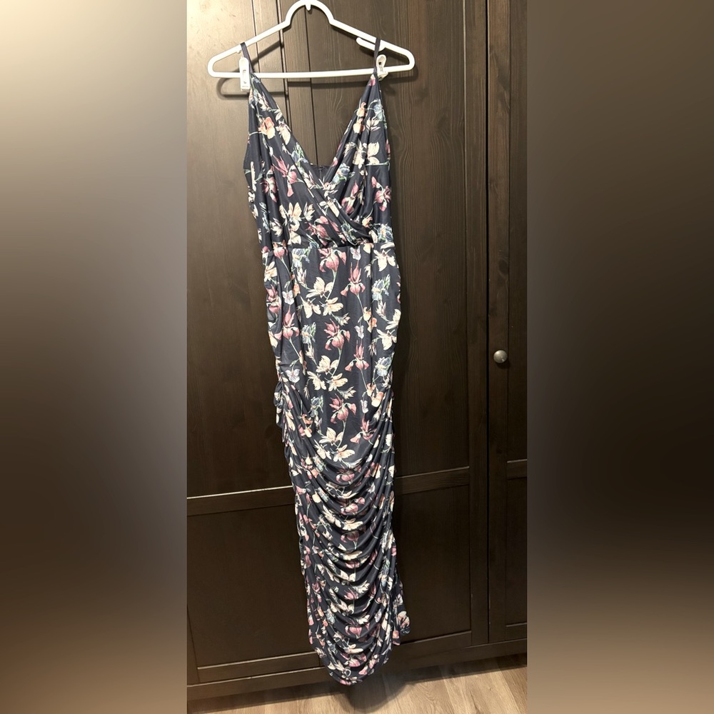 Venus ruched bodycon maxi dress